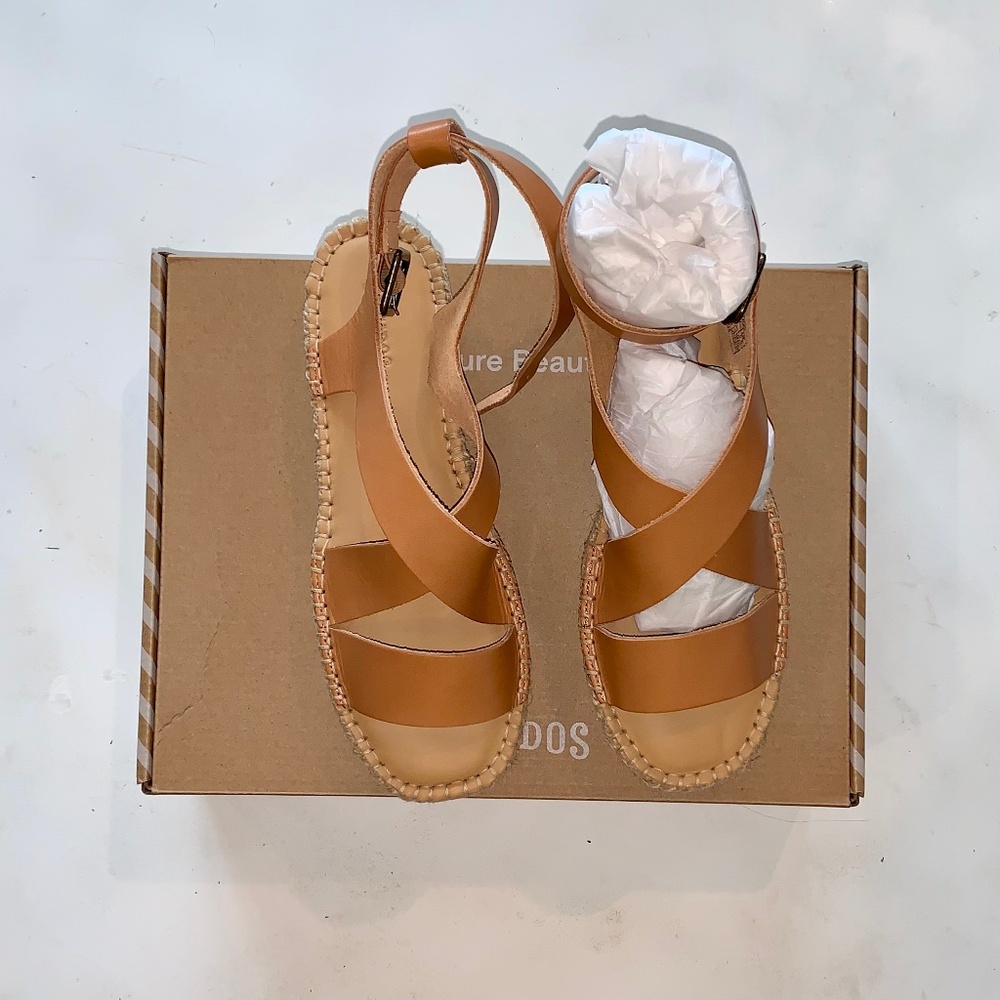 NWT Soludos olympia espadrille sandal leather …